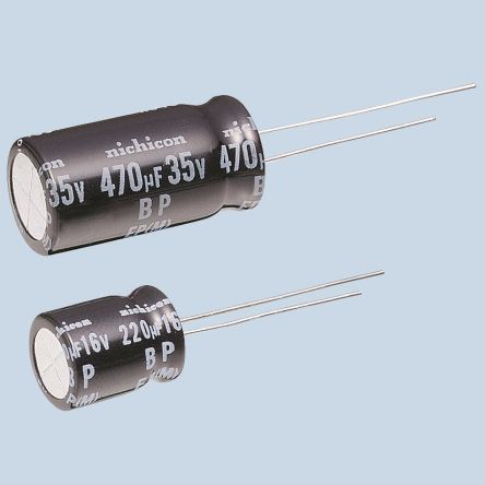 Nichicon EP, THT Aluminium-Elektrolyt Kondensator 47μF ±20% / 100V Dc, Ø 12.5mm X 20mm, Bis 105°C