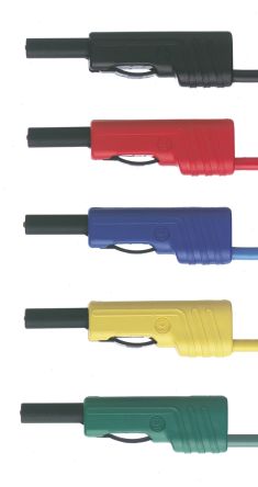 Hirschmann Test & Measurement Cable De Prueba Con Conector De 4 Mm Hirschmann De Color Verde, Macho-Macho, 60V Dc, 16A, 2m