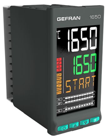 Gefran 1650 Panel Mount Temperature Controller 2 Input, 2 Output Logic 240V ac/dc On-Off, PID