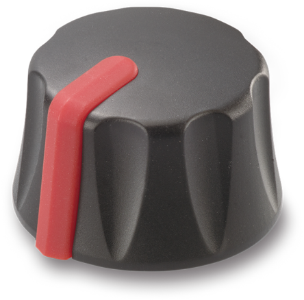 Sato Parts Potentiometer Knob 26 mm, K-210-R 6 mm, Red