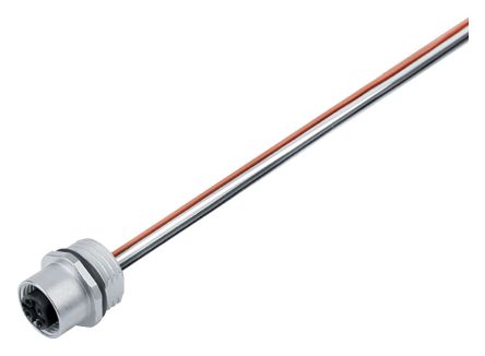 binder Connector, 4 Contacts, Panel Mount, Socket, Female, IP68, 763 Series