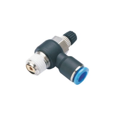 Titan SL Series Elbow Fitting, SL 4-M5, Inlet Female, Push-in 4 mm, Outlet Male Threaded Metric M5