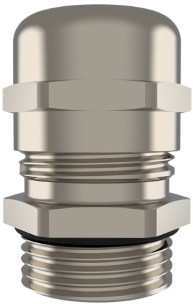 Amphenol Industrial GuardXcel Series Silver Brass Cable Gland, M50 x 1.5 Thread, 22 mm min., 32 mm max., IP66, IP68