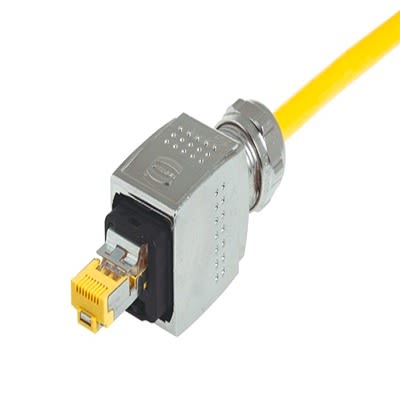 HARTING Han Push Pull - V14 Series RJ45 Connector Male, Cable, Cat6 360° Shielded 1 Port 8 Way