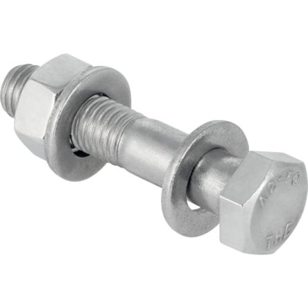 Geberit Steel 4 Piece Hex Drive Bolt Drive Threaded Bolt Set