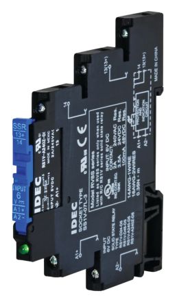 Idec RV8S Series Series Solid State Interface Relay, 0.1 A Load, DIN Rail Mount, 48 V dc Load, 12V dc Control