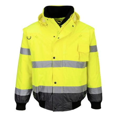 Portwest C465 Yellow Unisex Hi Vis Bomber Jacket, S