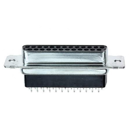 TE Connectivity Amplimite HD-20 25 Way Vertical Board D Sub Standard Connector, with Mounting Hole Female