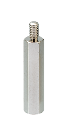 Sato Parts M4 Male-to-Female Standoff, 30 mm Body, 7 mm Stud, Brass