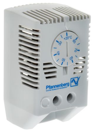 Pfannenberg 机柜温控器 FLZ系列, NO, 120 → 240 V 交流, +20 → +80 °c