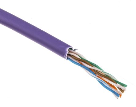 Molex Premise Networks Molex Ethernetkabel Cat.5e, 305m, Violett Verlegekabel U/UTP, Aussen ø 5.2mm, LSZH