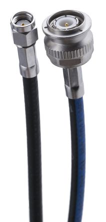 Huber+Suhner Cable Coaxial, 50 Ω, Con. A: RP-SMA, Macho, Con. B: TNC, Macho, Long. 1m Negro/Azul
