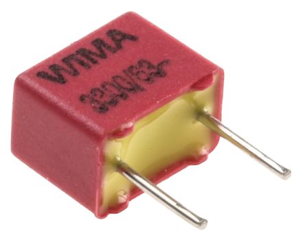 WIMA FKP2 Folienkondensator 3.3nF ±5% / 40 V Ac, 63 V Dc, THT Raster 5mm