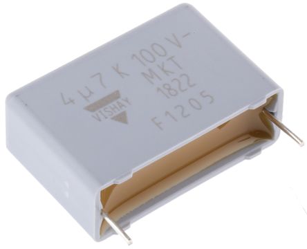 Vishay MKT 1822 Folienkondensator 4.7μF ±10% / 63 V Ac, 100 V Dc, THT Raster 27.5mm