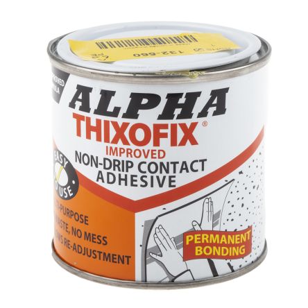 Alpha Adhesives & Sealants Ltd Alpha Adhesives THIXOFIX Kontaktklebstoff Gel Beige, Dose 250 Ml, Für ABS, Acryl, Keramik, Glas, ‎Hartfaserplatte,