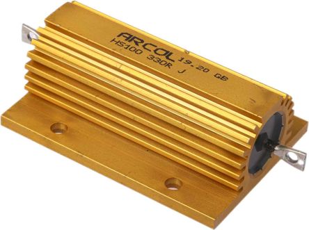 Arcol HS100 Wickel Lastwiderstand 330Ω ±5% / 100W, Alu Gehäuse Axialanschluss