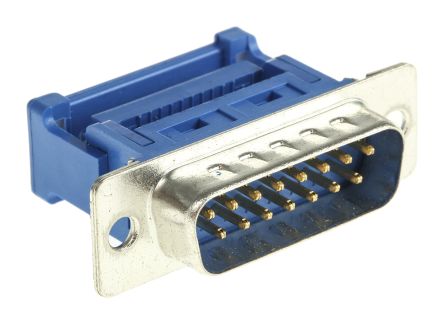 RS PRO 15 Way Cable Mount D-sub Connector Plug, 2.54mm Pitch