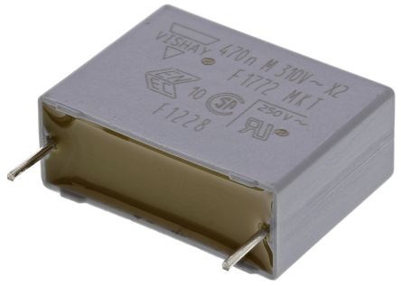 Vishay Condensador De Película, 470nF, ±20%, 310V Ac, Montaje En Orificio Pasante