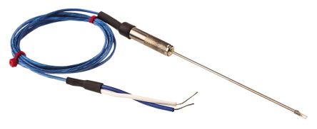 RS PRO Type T Thermocouple 100mm Length, 1.6mm Diameter → +250°C