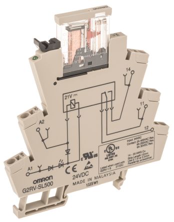 My2 24dc S Omron 24v Dc Coil Non Latching Relay Dpdt 10a Switching Current Plug In 2 Pole Rs Components