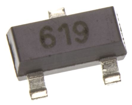 DiodesZetex FMMT619TA SMD, NPN Transistor 50 V / 2 A 165 MHz, SOT-23 3-Pin