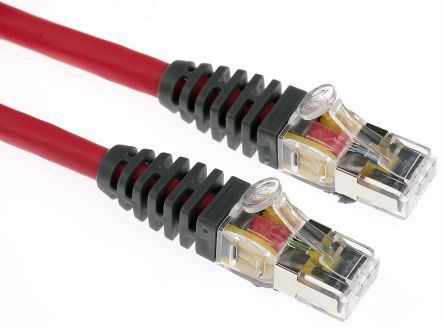 Brand-Rex Ethernetkabel Cat.6, 2m, Rot Patchkabel, A RJ45 S/FTP Stecker, B RJ45, LSZH