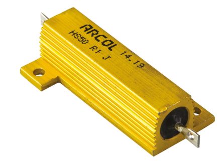 Arcol HS50 Wickel Lastwiderstand 100mΩ ±5% / 50W, Alu Gehäuse Axialanschluss