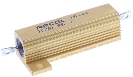 Arcol HS50 Wickel Lastwiderstand 500mΩ ±5% / 50W, Alu Gehäuse Axialanschluss