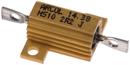 Arcol HS10 Wickel Lastwiderstand 2.2Ω ±5% / 10W, Alu Gehäuse Axialanschluss