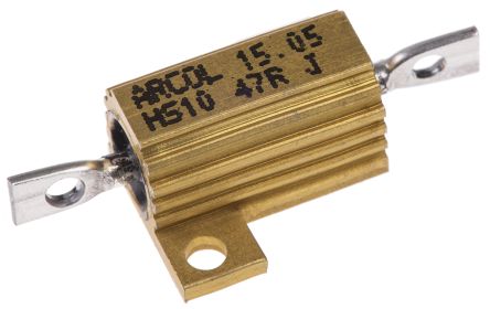 Arcol HS10 Wickel Lastwiderstand 47Ω ±5% / 10W, Alu Gehäuse Axialanschluss