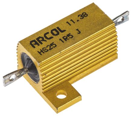 Arcol HS25 Wickel Lastwiderstand 1.5Ω ±5% / 25W, Alu Gehäuse Axialanschluss