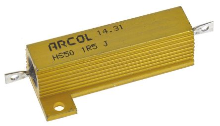 Arcol HS50 Wickel Lastwiderstand 1.5Ω ±5% / 50W, Alu Gehäuse Axialanschluss