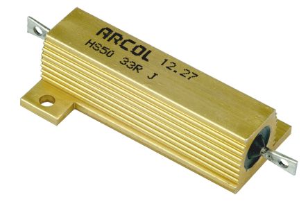 Arcol HS50 Wickel Lastwiderstand 33Ω ±5% / 50W, Alu Gehäuse Axialanschluss