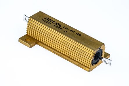 Arcol 铝壳电阻, HS50系列, 50W额定功率, 150Ω电阻值, ±5%容差
