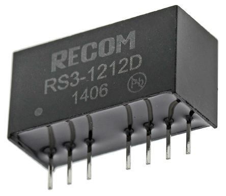 Recom RS3 DC/DC-Wandler 3W 12 V Dc IN, ±12V Dc OUT / ±125mA 500V Ac Isoliert