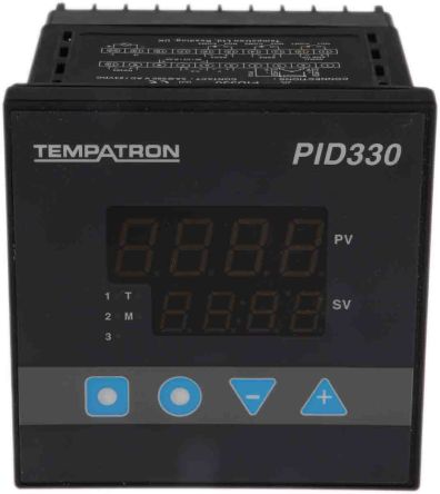 Tempatron PID330 PID Temperaturregler, 2 X Relais Ausgang, 85 → 270 Vac, 96 X 96mm