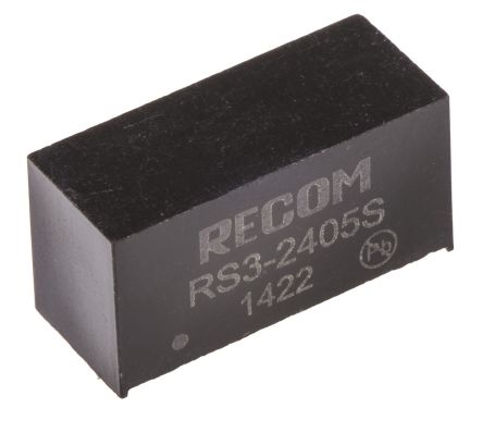 Recom RS3 DC/DC-Wandler 3W 24 V Dc IN, 5V Dc OUT / 600mA 500V Ac Isoliert