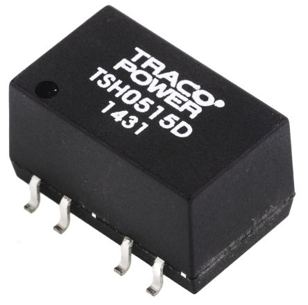 TRACOPOWER TSH DC/DC-Wandler 2W 5 V Dc IN, ±15V Dc OUT / ±65mA 1kV Dc Isoliert