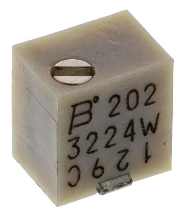 Bourns 3224 12-Gang SMD Trimmer-Potentiometer, Einstellung Von Oben, 2kΩ, ±10%, 0.25W, J-Schraubkloben, L. 4.8mm