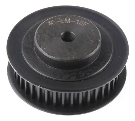 RS PRO 同步带轮, 40齿, 5mm节距, 适用于15mm宽皮带, 钢制, 8mm孔径