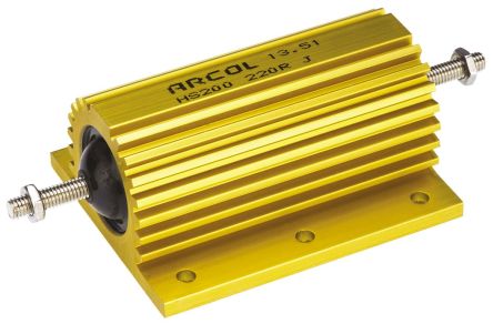 Arcol HS200 Wickel Lastwiderstand 220Ω ±5% / 200W, Alu Gehäuse Axialanschluss