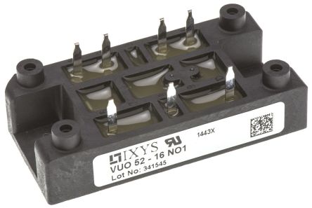 IXYS Brückengleichrichter, 3-phasig 55A 1600V Tafelmontage 1.46V V1-A-Pack 5-Pin 300μA Siliziumverbindung