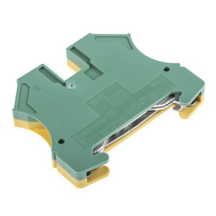Weidmuller WPE Series Green/Yellow Earth Block, 0.5 → 10mm², Single-Level, Screw Termination, ATEX