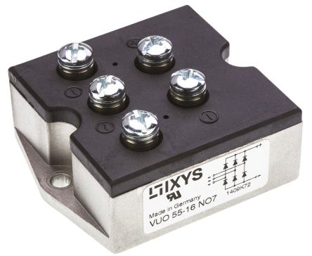 IXYS Brückengleichrichter, 3-phasig 58A 1600V Tafelmontage 1.6V PWS B 5-Pin 300μA Siliziumverbindung