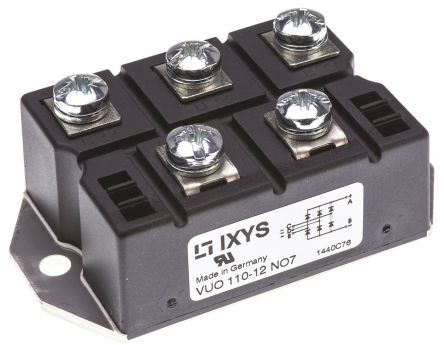 IXYS Brückengleichrichter, 3-phasig 127A 1200V Tafelmontage 1.9V PWS E 1 5-Pin 300μA Siliziumverbindung