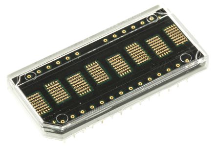 Broadcom LED-Anzeige Punktmatrix 8-Digit, Grün 574 Nm Zeichenbreite 2.7mm Zeichenhöhe 4.8mm THT