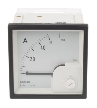 GILGEN Muller & Weigert GMW Amperemeter 100A AC Dreheisen, 68mm X 68mm T. 53mm / Klasse 1,5