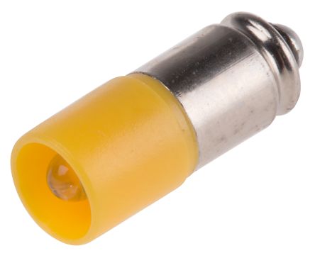 RS PRO LED Signalleuchte Gelb, 24V Ac/dc / 630mcd, Ø 6mm X 16mm, Midget-Sockel