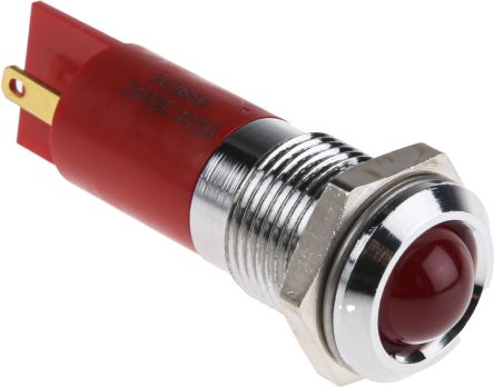 RS PRO Blink-LED Schalttafel-Anzeigelampe Rot 24V Dc, Montage-Ø 14mm, Lötanschluss