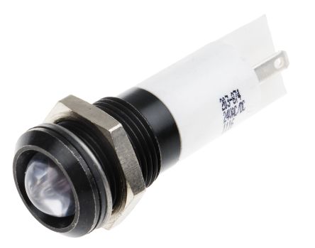 RS PRO Voyant LED Lumineux Blanc, Dia. 14mm, 24V C.c., IP67